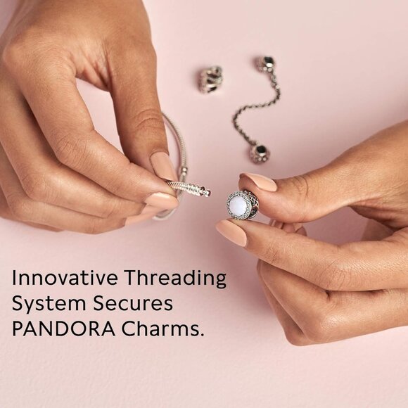 Heart Clasp Snake Sterling Silver Chain Bracelet with Gift Box - Picture 6 of 9